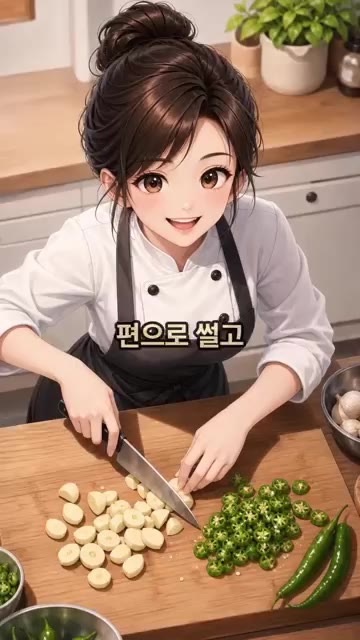 마늘은 편으로 썰고 청양고추 2개는 송송 썰어 준비합니다. — 단짠 닭간장 조림