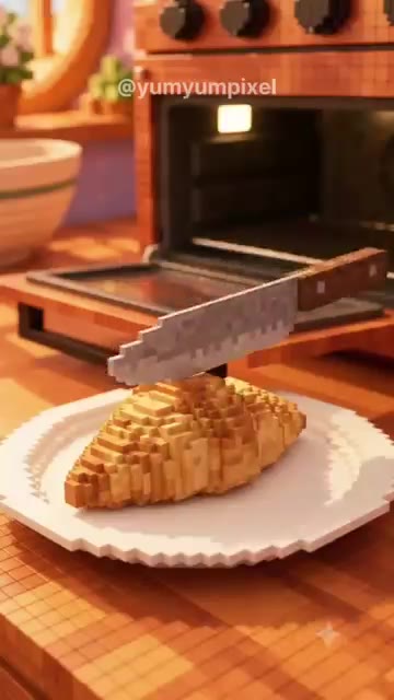 구워진 소금빵 위에 버터를 바른다. — 크림치즈 소금빵 🥐 crispy salt bread