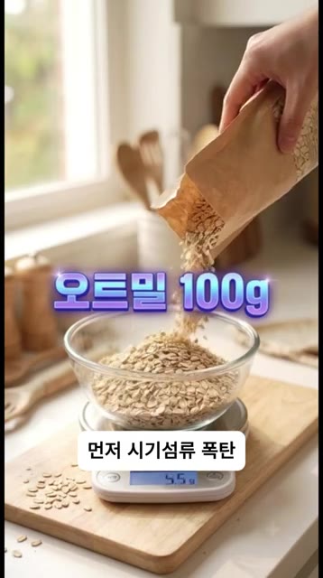 믹서기에 오트밀 100g, 무가당 요거트 50g, 물 120ml를… — 밀가루 0g! 아랫배 쏙 들어가는 초간단 3재료 오트밀 피타브레드 레시피