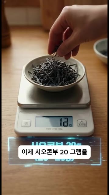 시오콘부 20g을 쌀 위에 듬뿍 올려줍니다. — 시오콘부 솥밥 레시피