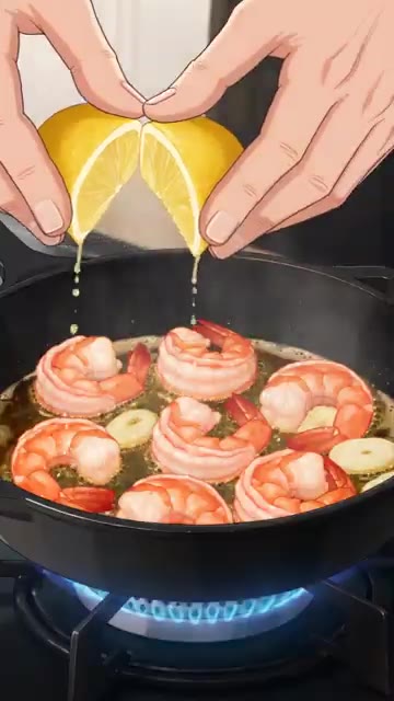 새우를 포크로 찍어 먹습니다. — 마늘 새우 감바스 레시피 🦐 올리브유에 마늘과 고추로 향을 낸 스페인식 새우 요리 | Gambas al Ajillo
