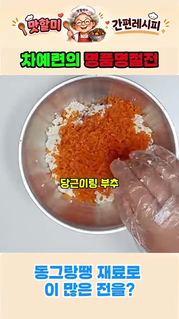 볼에 돼지고기 2팩과 두부 1모를 으깨어 넣고, 당근과 부추를 잘게… — 동그랑땡 재료 하나로 차예련의 명품 명절전 만들기