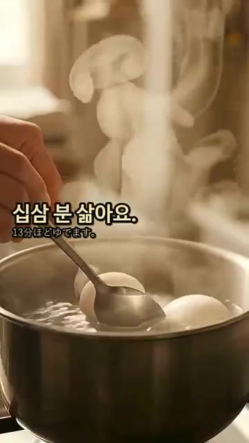 완숙은 12~13분쯤, 반숙은 7분 안팎으로 삶아요. 달걀 크기와… — 삶은 달걀 껍질 안 벗겨지죠? 삶자마자 이것만 하세요 핵심 2가지