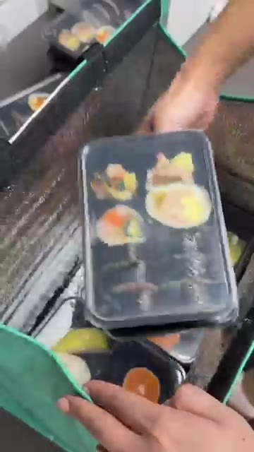 준비된 도시락들을 보냉 가방에 담는다. — 묵은지 날치알 참치김밥 & 기본 김밥 도시락 싸기