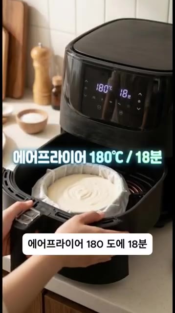 에어프라이어에 넣고 180도에서 18분간 구워주세요. 고온에서 바짝… — 밀가루·버터·설탕 ZERO! 그릭요거트로 만드는 꾸덕한 다이어트 바스크 치즈케이크