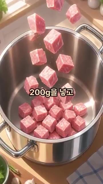 냄비에 돼지고기 앞다리살 200g을 넣고 중불에서 고기 기름이 나올… — 김치찌개에 이것 넣으면 대박남!