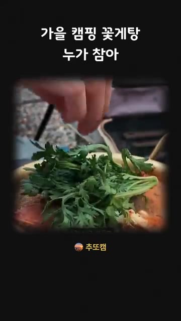 꽃게탕이 완성되었다. — 가을 캠핑 꽃게탕