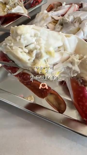 완성된 꽃게찜을 맛있게 즐긴다. — 맛있는 꽃게찜 레시피