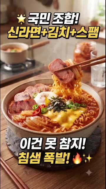 치즈 불닭볶음면에 모짜렐라 치즈를 듬뿍 올려 녹여줍니다. — 라면 조합 이건 못참지~🍜