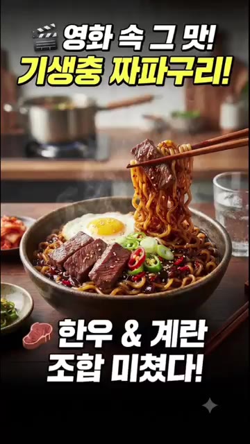 신라면에 김치와 스팸, 계란을 넣어 푸짐하게 끓여냅니다. — 라면 조합 이건 못참지~🍜