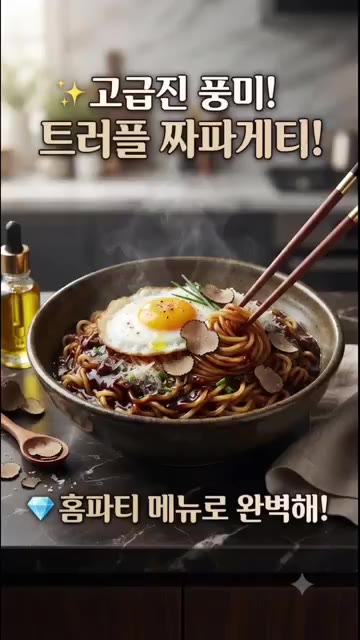 기생충 짜파구리에 한우와 계란을 올려 고급스럽게 즐깁니다. 틈새라면… — 라면 조합 이건 못참지~🍜