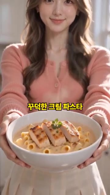 꾸덕한 크림 파스타를 맛있게 즐깁니다. — 원팟 크림 치킨 파스타