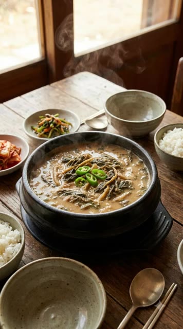 물, 진간장, 고춧가루, 다진 마늘을 넣고 센 불에서 끓인다. — 종이컵만 있으면 실패 없는 가을 무 고등어조림 황금비율