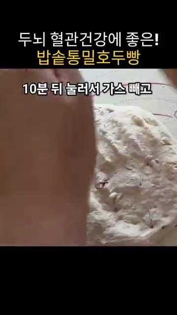 반죽을 살짝 둥글려 따뜻한 곳에서 2배 정도 부풀 때까지 1차 발효… — 밥솥으로 만드는 통밀 호두빵 레시피