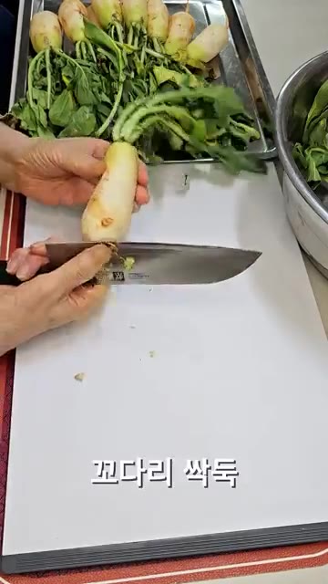 초롱무를 1kg 기준으로 소금 70g 정도를 사용하여 2시간 동안… — 아삭시원~! 초롱무김치 이렇게 담그면 순삭! 밥도둑!