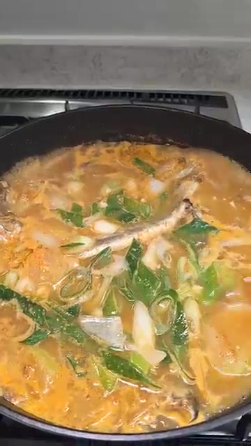 맛있는 조기매운탕이 완성되었습니다. — 조기매운탕 레시피