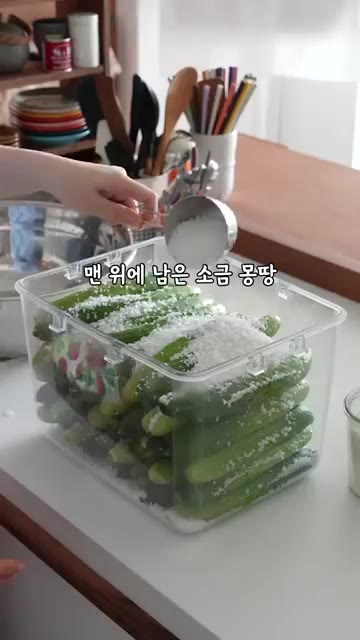 설탕, 양조식초, 청주(또는 소주), 물을 순서대로 부어줍니다. 재… — 5분이면 끝! 전통 오이지보다 덜 짜고 맛난 울 어머니 레시피