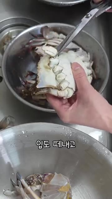 꽃게를 솔로 깨끗하게 씻어줍니다. 배딱지를 떼어내고 다리 끝부분과… — 시원하고 칼칼한 제철 꽃게탕 끓이는 법
