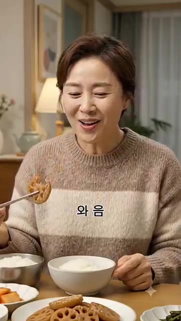 완성된 연근 샐러드와 연근 조림을 맛있게 즐깁니다. — 연근을 이렇게 먹는다고? 😲 샐러드도 조림도 먹어보고 놀랐습니다!
