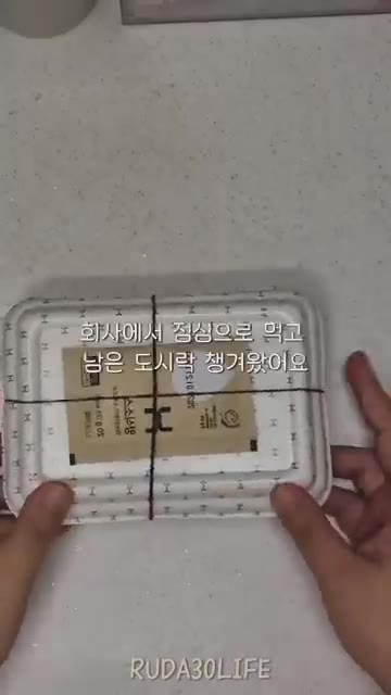 회사에서 점심으로 먹고 남은 도시락을 챙겨왔다. 도시락을 에어프라이… — 남은 도시락 처리반