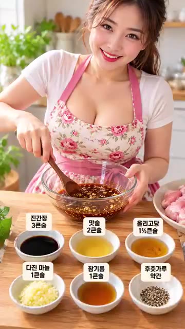 볼에 닭다리살, 양파, 대파, 청양고추를 넣고 진간장, 맛술, 올리… — 전자레인지 10분 단짠 간장 닭볶음