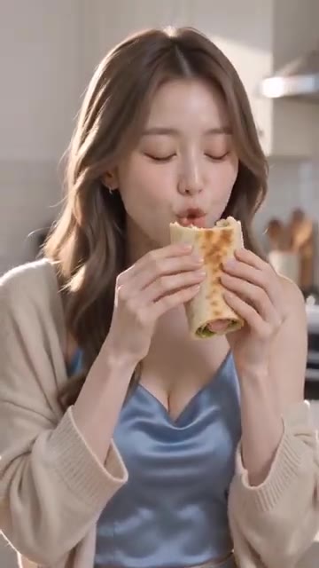 반으로 자르면 단면이 이렇게 보입니다. 맛있게 드세요! — 밀가루 없이 빵을 만들어?