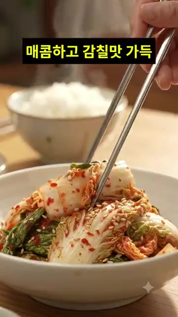 통깨를 뿌리면 맛있는 배추겉절이 완성입니다. — 배추 한 통으로 만드는 아삭한 배추겉절이 레시피
