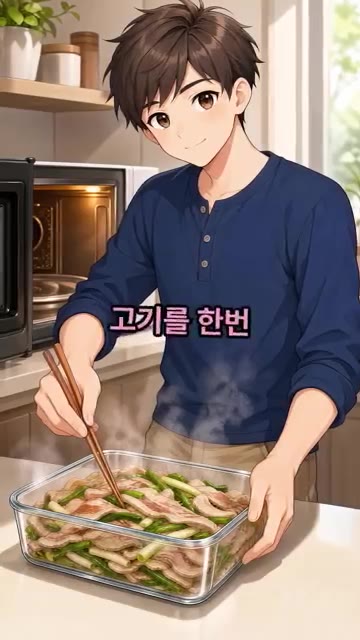 랩을 씌워 전자레인지에 넣고 5분간 돌려줍니다. — 전자레인지 8분 대패삼겹 수육