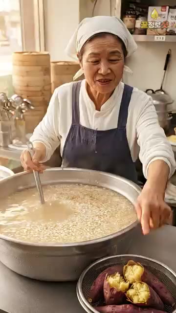 식혜를 끓일 때 설탕 대신 찐 고구마를 넣으면 설탕 없이도 달콤하고… — 설탕 없이 달콤한 밥솥 식혜 황금 레시피