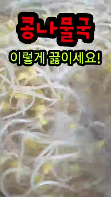육수를 내고 건져낸 뒤 깨끗이 씻은 콩나물을 넣습니다. — 콩나물국 이렇게 끓이면 시원하고 맛있어요