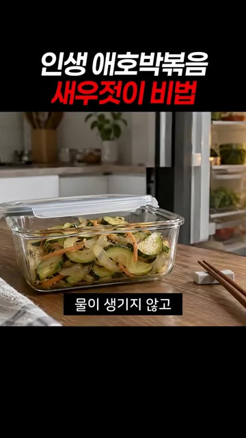 나중에 간을 맞춰야 물이 생기지 않고 아삭하게 즐길 수 있습니다. — 인생 애호박볶음 새우젓이 비법