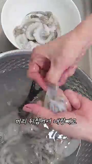 쭈꾸미의 머리를 뒤집어 내장을 빼고 눈을 자른 후 다리 사이의 입을… — 가을 제철 쭈꾸미볶음 레시피