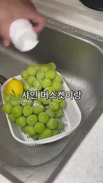 샤인머스켓은 물기를 꼼꼼하게 닦아내고, 레몬은 깨끗이 씻어 슬라이스… — 처치 곤란 샤인머스켓에 보드카 부었더니 영롱함 미쳤음
