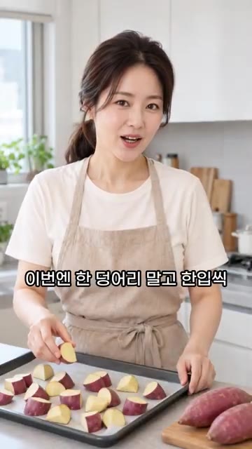 고구마부터 구워 익힌 후, 시럽은 따로 준비합니다. — 고구마 맛탕, 하나 집으면 다 붙는 이유｜시럽은 얇게, 식힐 땐 따로