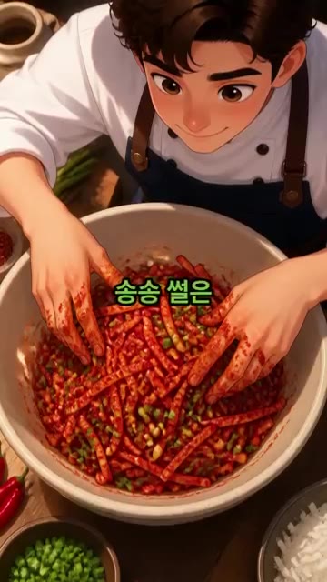 물기를 짠 무말랭이에 양념장을 넣고 버무려줍니다. 썰어둔 쪽파를 넣… — 무말랭이에 이것 넣으면 대박남! 초간단 무말랭이 무침