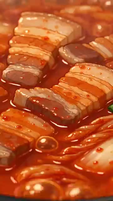 밥과 시원한 식혜를 곁들여 냅니다. — 얼큰한 삼겹살 김치찌개 레시피