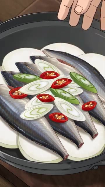불에 올려 끓기 시작하면 고춧가루와 다진 마늘을 넣는다. — 매콤 코다리조림 레시피