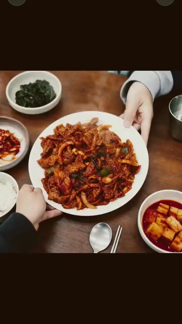 썰어둔 돼지고기에 양념장을 넣고 골고루 버무려 재워둔다. — 매콤달콤 돼지고기 볶음