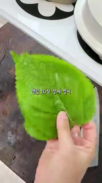 들깨가루 3큰술 넣고 깻잎 10장 잘게 썰어 마무리로 뿌려주니까 — 감자탕에 대패를 넣은 이정현님 레시피