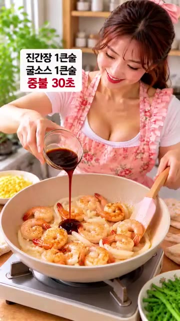 부추와 참기름, 통깨를 넣고 살짝 볶아 완성한다. — 탱글한 새우+포슬한 달걀 부추는 마지막 30초! 바쁜 아침 10분 반찬 완성