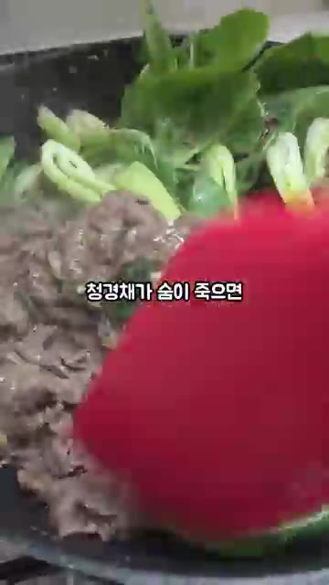 고기가 거의 다 익으면 손질한 청경채를 넣고 숨이 죽을 때까지 볶아… — 청경채 소고기 굴소스 볶음
