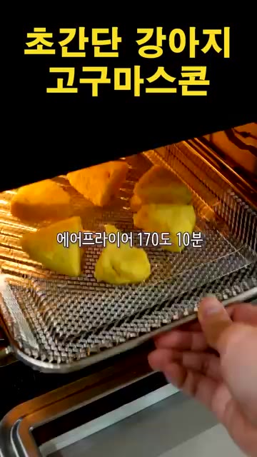 반죽을 스콘 모양으로 간단히 잘라줍니다. — 초간단 강아지 고구마 스콘 만들기