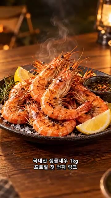총 7분 안팎으로 양쪽을 익혀 완성합니다. — 대하 소금구이, 오래 구우면 손해입니다🦐