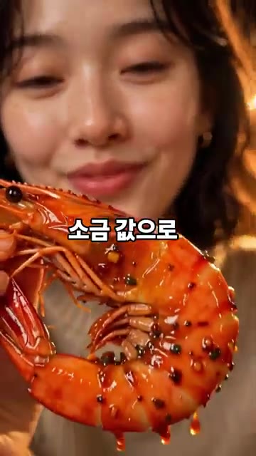 소금 값으로 새우를 한 판 더 즐길 수 있습니다. — 대하구이, 이제 소금 깔지 마세요!