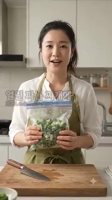 밀폐용기에 키친타월을 깔고 대파를 담은 뒤, 위에 키친타월을 한 장… — 대파, 사흘 만에 물러 터지지 않게 열흘 싱싱하게 보관하는 특급 비결