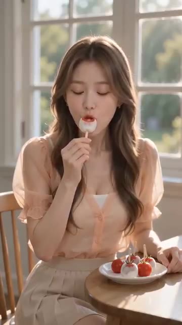 냉동실에 2시간 동안 얼려 서걱거리는 토마토 요거트 캔디를 완성한다. — 토마토에 요거트를 입힌다고? 한입 서걱 캔디