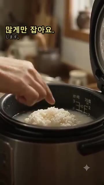 밥솥 뚜껑을 닫고 밥을 지어주세요. — 햅쌀밥 질어서 실패하셨죠? 윤기 좔좔 흐르는 햅쌀 밥 짓기 황금 레시피