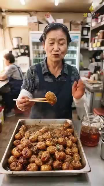 불을 끄고 참기름 1큰술과 통깨 약간을 넣어 마무리합니다. — 알감자조림 간장부터 붓지 마세요 🥔 단골 많은 반찬가게 사장님이 먼저 하는 이것, 속까지 간 배는 쫀득한 알감자조림 황금레시피 밑반찬 만드는 법