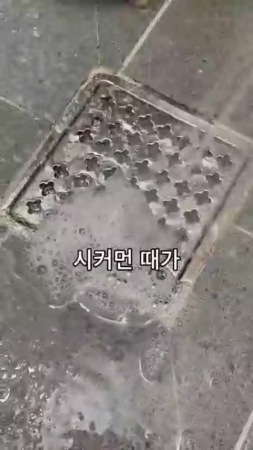 세제를 바른 후 30분간 기다린다. — 하수구 찌든 때 손도 안 대고 싹 녹여버린 기적의 30분