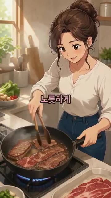 팬에 우삼겹 150g을 넣고 바싹 굽고 잠시 따로 건져둡니다. — 15분 만에 만드는 우삼겹 파스타